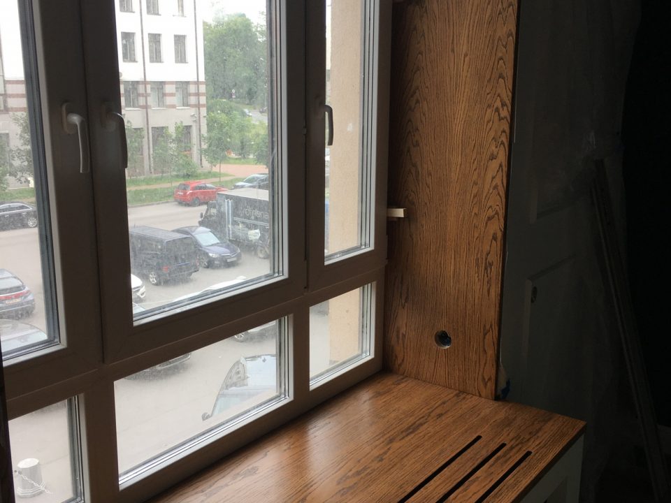 Откосы и подоконники из палубы дуба (2)