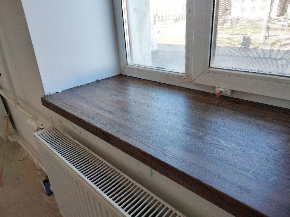 Подоконники из сращено ламельного бурого дуба (3)