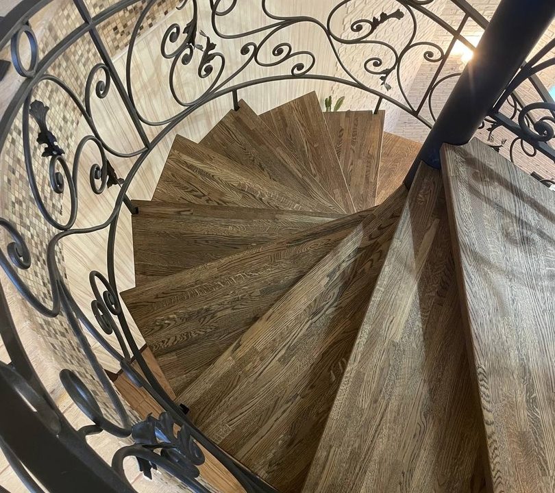 Ступени из сращено ламельного бурого дуба (10)
