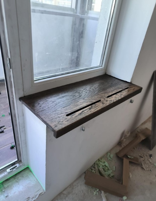 Подоконник из шпонированного дубом МДФ (1)