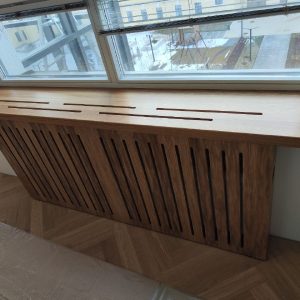 Подоконники из цельно ламельного дуба экстра и экраны из шпонированного дубом МДФ (5)